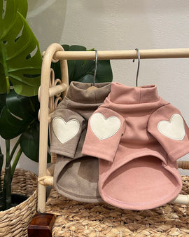 Heart Embroidered Long-Sleeve Sweatshirt