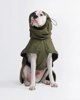Breatheshield Dog Raincoat - Green Brown Tan/Size S