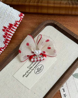 Vintage Heart Bow Pet Hairclip