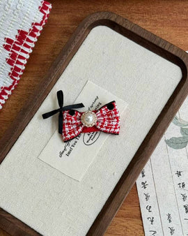 Ruby Elegance Bow Hairclip