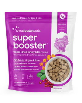 Small Batch Pets Super Booster Freeze Dried Turkey Bites 7oz