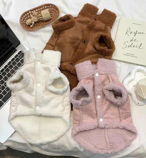 High-Neck Sherpa Fleece Vest