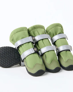 Flex Shell Water-Resistant Dog Boots - Green/Size A
