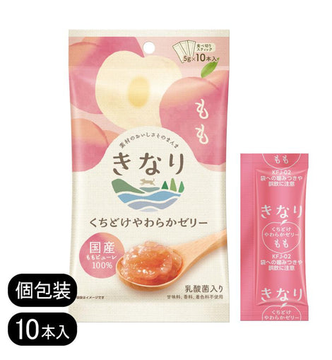 Kinari Peach Puree Jelly Stick